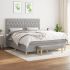 Pat continental, gri deschis, 180x200 cm, material textil GartenMobel Dekor