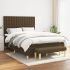 Pat box spring cu saltea, albastru, 200x200 cm, textil GartenMobel Dekor