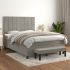Pat box spring cu saltea, roz, 120x200 cm, catifea GartenMobel Dekor