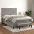 Pat box spring cu saltea, roz, 120x200 cm, catifea GartenMobel Dekor