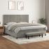 Pat box spring cu saltea, roz, 120x200 cm, catifea GartenMobel Dekor