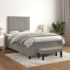 Pat box spring cu saltea, roz, 120x200 cm, catifea GartenMobel Dekor