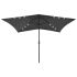 Umbrelă de soare cu stâlp din oțel & LED-uri, roșu bordo, 2x3 m GartenMobel Dekor