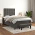 Pat box spring cu saltea, gri închis, 200x200 cm, catifea GartenMobel Dekor