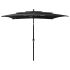 Umbrelă de soare 3 niveluri, stâlp aluminiu, antracit 2,5x2,5 m GartenMobel Dekor