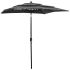 Umbrelă de soare 3 niveluri, stâlp aluminiu, antracit 2,5x2,5 m GartenMobel Dekor