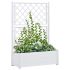 Jardinieră de grădină cu spalier, gri piatră, 100x43x142, PP GartenMobel Dekor