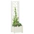 Jardinieră de grădină cu spalier, alb, 100 x 43 x 142, PP GartenMobel Dekor