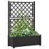 Jardinieră de grădină cu spalier, gri piatră, 100x43x142, PP GartenMobel Dekor