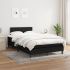 Pat box spring cu saltea, negru, 160x200 cm, textil GartenMobel Dekor