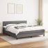 Pat continental cu saltea, gri deschis, 160x200 cm, textil GartenMobel Dekor