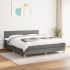 Pat continental cu saltea gri taupe 140x200 cm material textil GartenMobel Dekor
