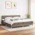 Pat continental cu saltea gri taupe 140x200 cm material textil GartenMobel Dekor