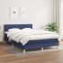 Pat box spring cu saltea, gri închis, 140x200 cm, textil GartenMobel Dekor