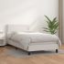 Pat box spring cu saltea, gri, 100x200 cm, piele ecologică GartenMobel Dekor