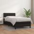 Pat box spring cu saltea, alb, 100x200 cm, piele ecologică GartenMobel Dekor