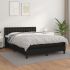 Pat box spring cu saltea, crem, 100x200 cm, piele ecologică GartenMobel Dekor