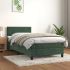 Pat box spring cu saltea, albastru închis, 90x200 cm, catifea GartenMobel Dekor