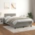 Pat box spring cu saltea, gri deschis, 180x200 cm, catifea GartenMobel Dekor