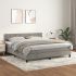 Pat box spring cu saltea, verde închis, 160x200 cm, catifea GartenMobel Dekor