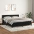 Pat box spring cu saltea, gri închis, 180x200 cm, catifea GartenMobel Dekor