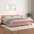 Pat box spring cu saltea, gri închis, 200x200 cm, catifea GartenMobel Dekor