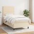 Pat box spring cu saltea, maro închis, 90x200 cm, textil GartenMobel Dekor