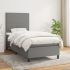 Pat box spring cu saltea, gri deschis, 100x200 cm, textil GartenMobel Dekor