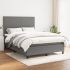 Pat box spring cu saltea, gri deschis, 140x190 cm, textil GartenMobel Dekor