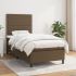 Pat continental cu saltea maro închis 180x200cm material textil GartenMobel Dekor