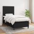 Pat box spring cu saltea, gri deschis, 100x200 cm, textil GartenMobel Dekor