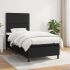 Pat box spring cu saltea, maro închis, 100x200 cm, textil GartenMobel Dekor