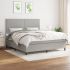 Pat continental cu saltea maro închis 180x200cm material textil GartenMobel Dekor