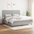 Pat continental, gri deschis, 180x200 cm, material textil GartenMobel Dekor