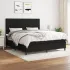 Pat box spring cu saltea, negru, 120x190 cm, catifea GartenMobel Dekor