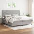 Pat continental cu saltea, gri deschis, 80x200 cm, textil GartenMobel Dekor