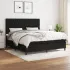 Pat box spring cu saltea, negru, 180x200 cm, catifea GartenMobel Dekor
