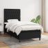 Pat box spring cu saltea, gri deschis, 90x190 cm, textil GartenMobel Dekor