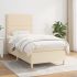 Pat box spring cu saltea, negru, 100x200 cm, textil GartenMobel Dekor