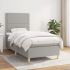 Pat box spring cu saltea, negru, 100x200 cm, textil GartenMobel Dekor