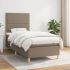 Pat box spring cu saltea, negru, 100x200 cm, textil GartenMobel Dekor