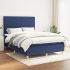 Pat box spring cu saltea, negru, 140x190 cm, textil GartenMobel Dekor