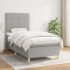 Pat box spring cu saltea, negru, 90x200 cm, textil GartenMobel Dekor