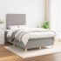Pat box spring cu saltea, negru, 120x200 cm, textil GartenMobel Dekor
