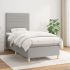 Pat box spring cu saltea, negru, 80x200 cm, textil GartenMobel Dekor