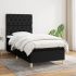 Pat box spring cu saltea, gri închis, 80x200 cm, textil GartenMobel Dekor