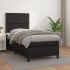 Pat box spring cu saltea, negru, 140x200 cm, piele ecologică GartenMobel Dekor