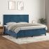 Pat box spring cu saltea, roz, 200x200 cm, catifea GartenMobel Dekor