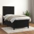 Pat box spring cu saltea, albastru închis, 80x200 cm, catifea GartenMobel Dekor