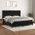 Pat box spring cu saltea, negru, 140x200 cm, catifea GartenMobel Dekor